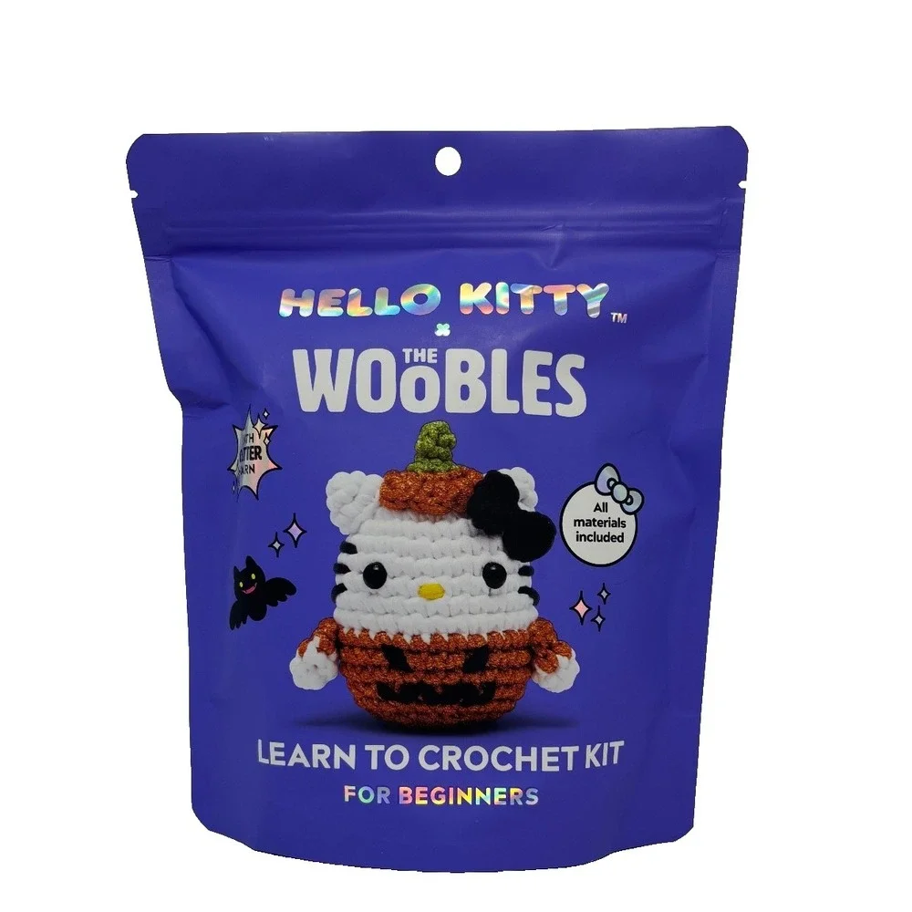 The Woobles Crochet Kit‎ For Beginners Halloween Hello Kitty New In Package NWT